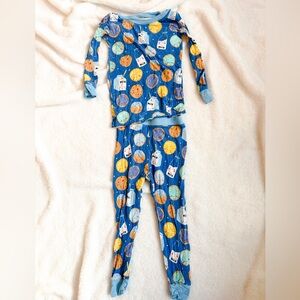 Little Sleepies 2 Piece PJs - 18-24 months milk and cookies print